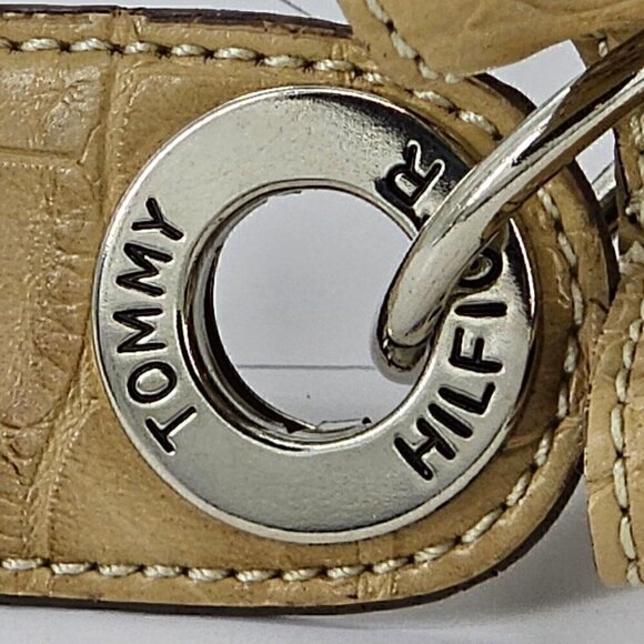 TOMMY HILFIGER Y2K Retro Tan Faux Croco Embossed Shoulder Bag - Picture 6 of 15